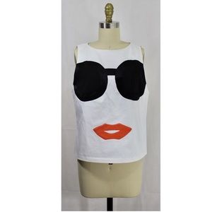 Alice + Olivia graphic face top